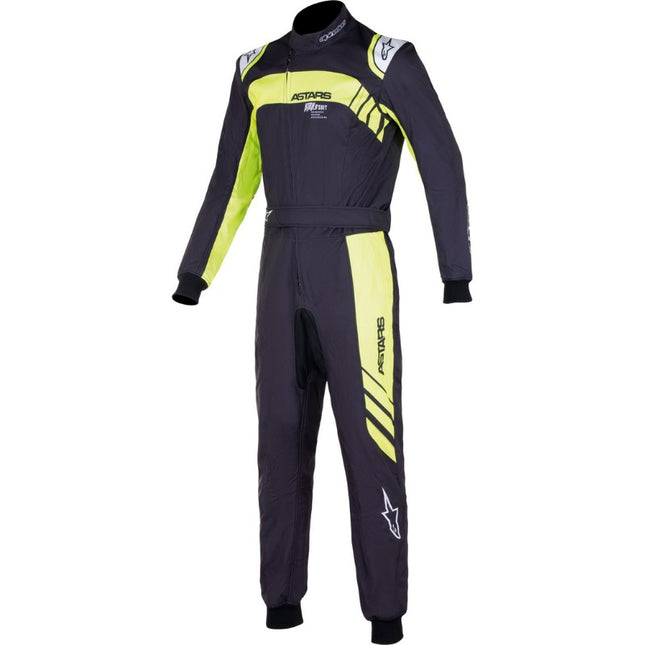 ALPINESTARS KMX-9 V2 GRAPH 3 SORT/NEONGUL FRONT